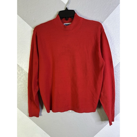 Pendleton Sweaters - Vintage Pendleton Sweater Womens Size Medium Red Crewneck Pullover Wool USA 90s